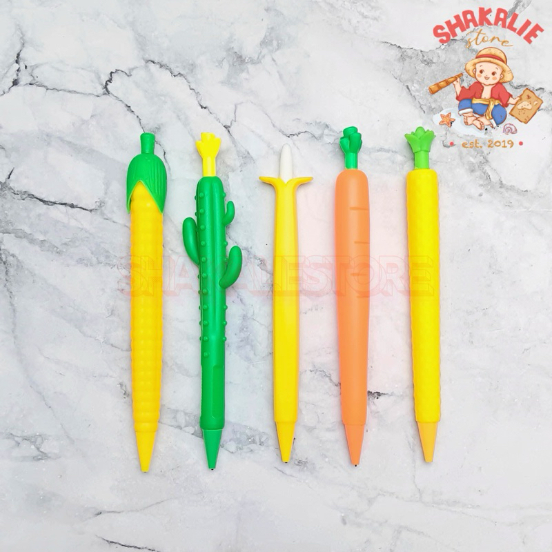 

Pensil Mekanik Bentuk Sayuran Mechanical Pencil Vegetabeles Aesthetic Fancy Wortel Corn