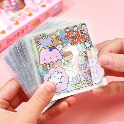 

Brother's Shop STIKER MOMO KARTUN AESTHETIC WATERPROOF 1 BOX ISI 100 PCS/STIKER KARTUN LUCU ANTI AIR