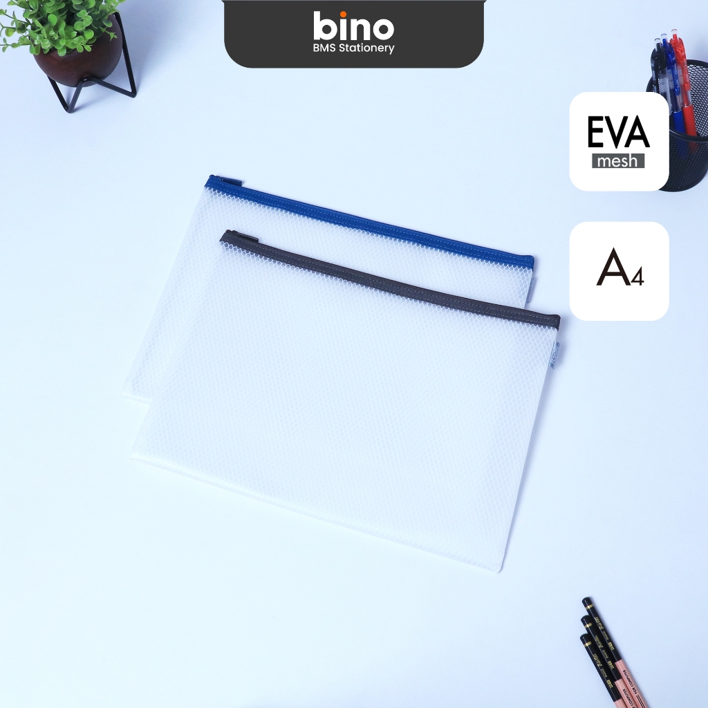 

[BMS Bekasi] Bantex Map Jaring Resleting Transparan A4 / Zip Bag Bahan EVA Mesh BF2103