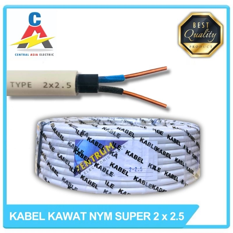 Kabel Listrik Kawat NYM Super 2 x 2.5 (50 Meter)