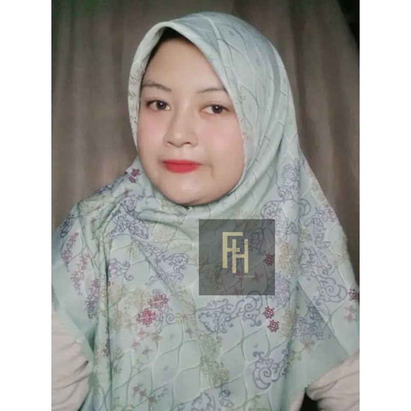 HIJAB MOTIF BIRU WARDAH/FUZAILA HIJAB/VOAL PREMIUM