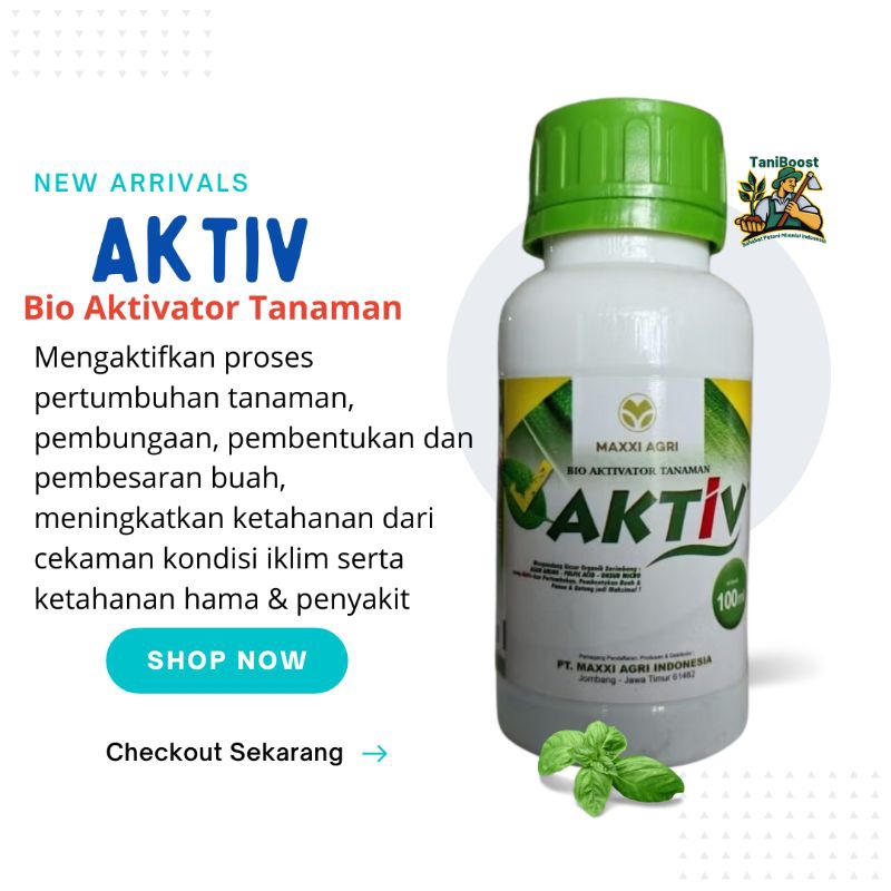 Asam Amino / AKTIV Maxxi Agri 100ml – Bio Aktivator Tanaman dengan Asam Amino & Mikroba Bermanfaat
