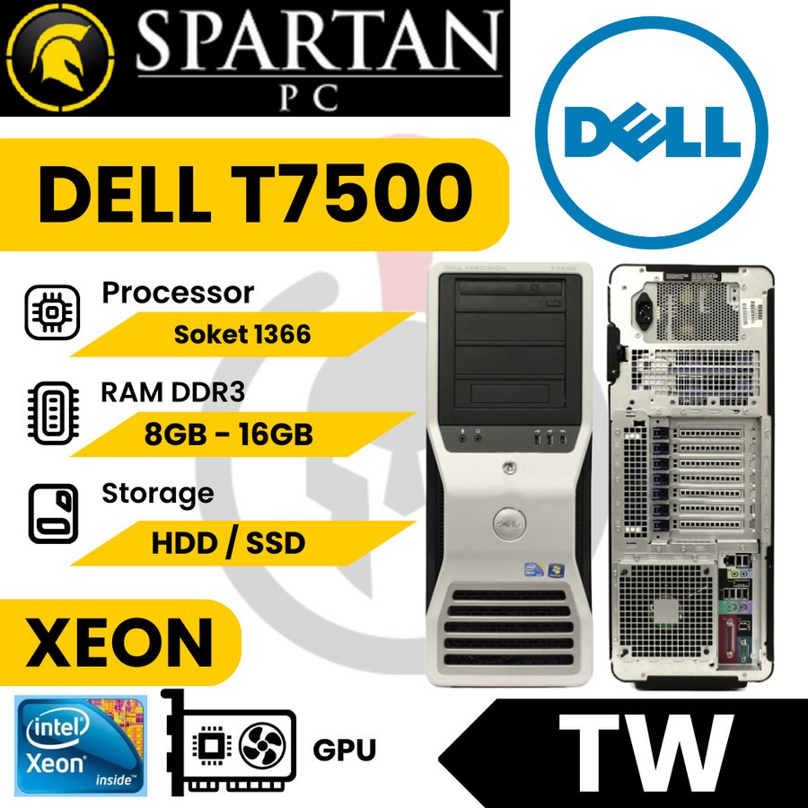 PC Dell Precision T7500 Intel Xeon CPU Workstation Server LGA1366