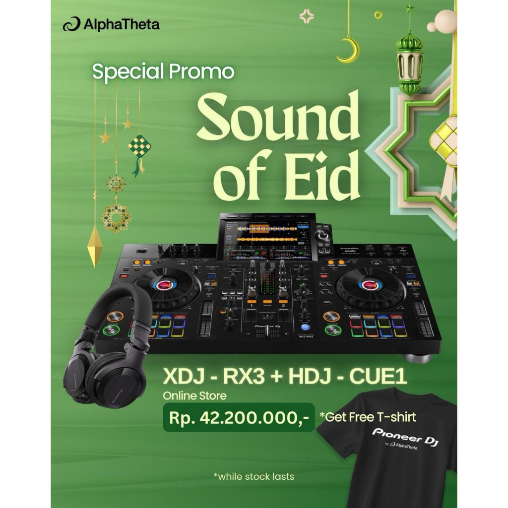 Paket Pioneer DJ XDJ-RX3 + Pioneer DJ HDJ-CUE1 Promo DJ System Bundling DJ Headphone XDJRX3 HDJCUE1