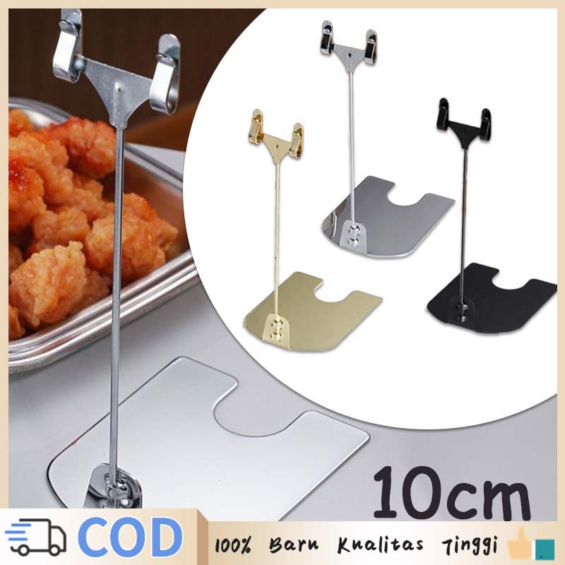 

10cm Stand Menu Meja Food Tag Stand Price Tag Holder Menu Stand Logam Menu Stand