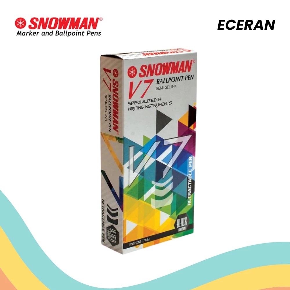 

BALLPOINT ECERAN SNOWMAN V-7 (3 PCS)