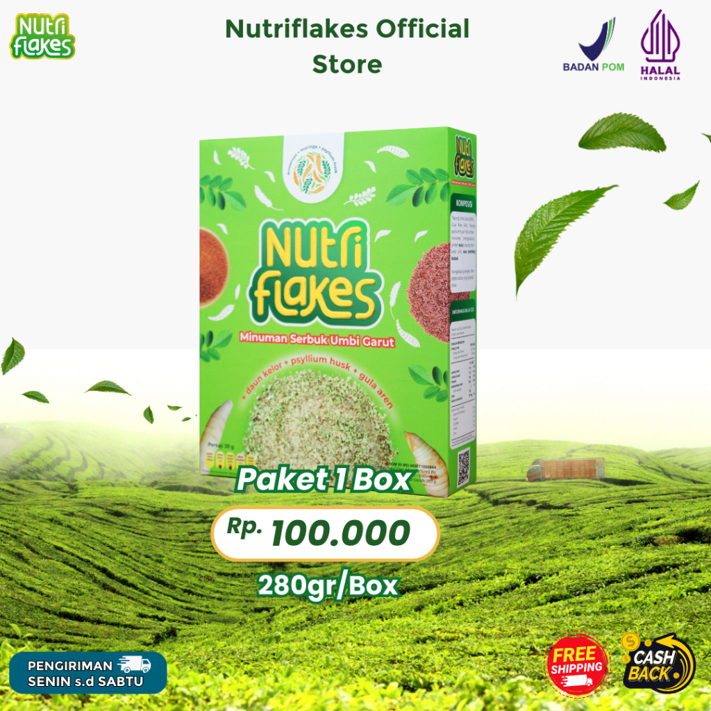 

Nutriflakes 1 Box Sereal Obat Pereda Asam Lambung Original