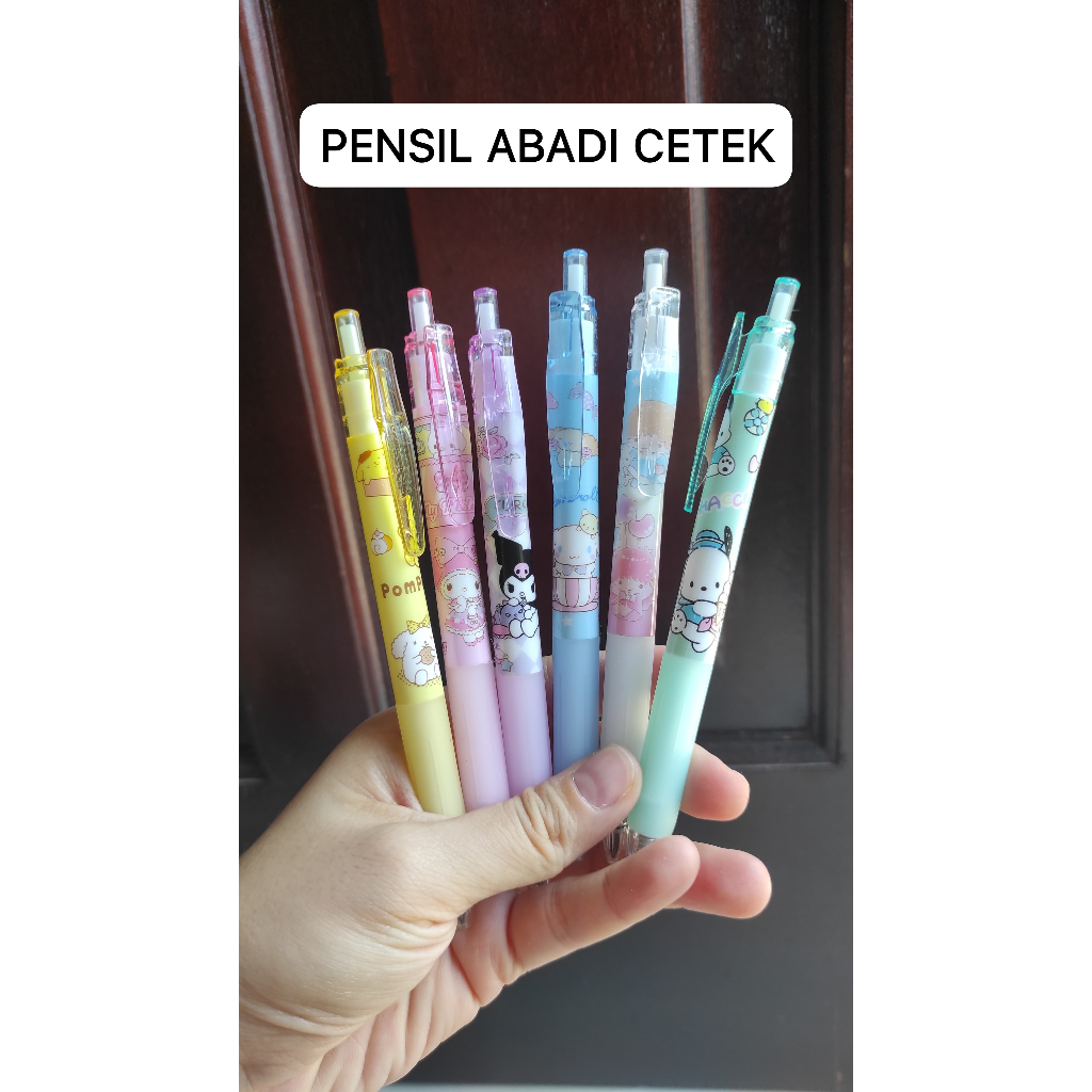 

PENSIL CETEK ABADI SANRIO LUCU | KUROMI | CINAMORROL | POMPOMPURIN | TWINS | MY MELODY | POCACO | ATK | PENSIL CETEL | PENSIL ABADI | PENCIL | ALAT TULIS SEKOLAH | ALAT TULIS KANTOR | PENSIL MEKANIK|SKM