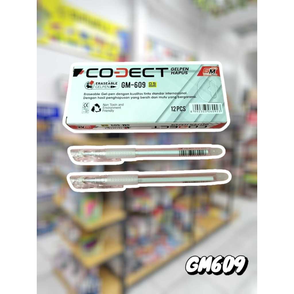

PEN PENGHAPUS CODECT 0.5MM GADJAH MADA HITAM GM609/PEN CODECT GM609