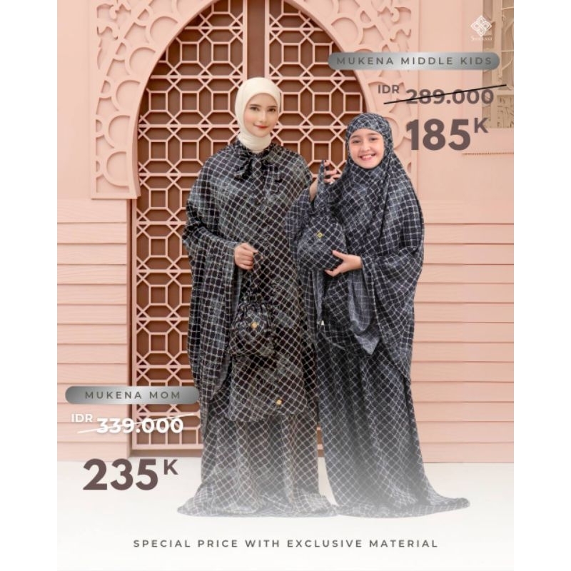 Sava Mukena Couple Ibu Anak Look 3 In 1 by Shieraki