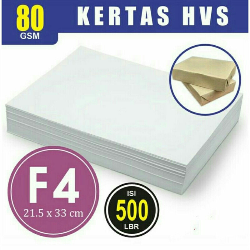 

Kertas Print Fotocopy HVS F4 80 GSM