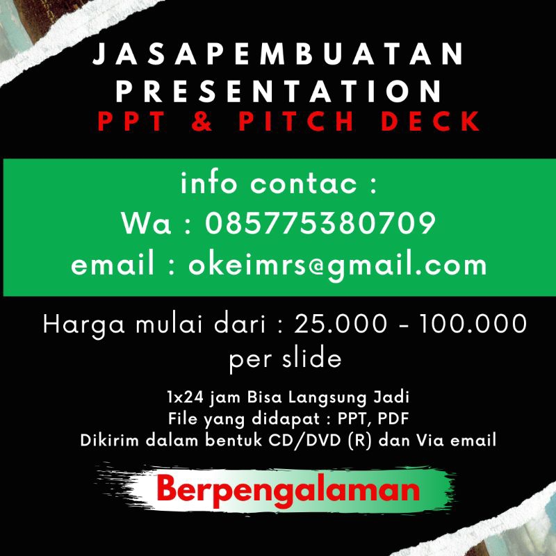 Jasa pembuatan desain powerpoint