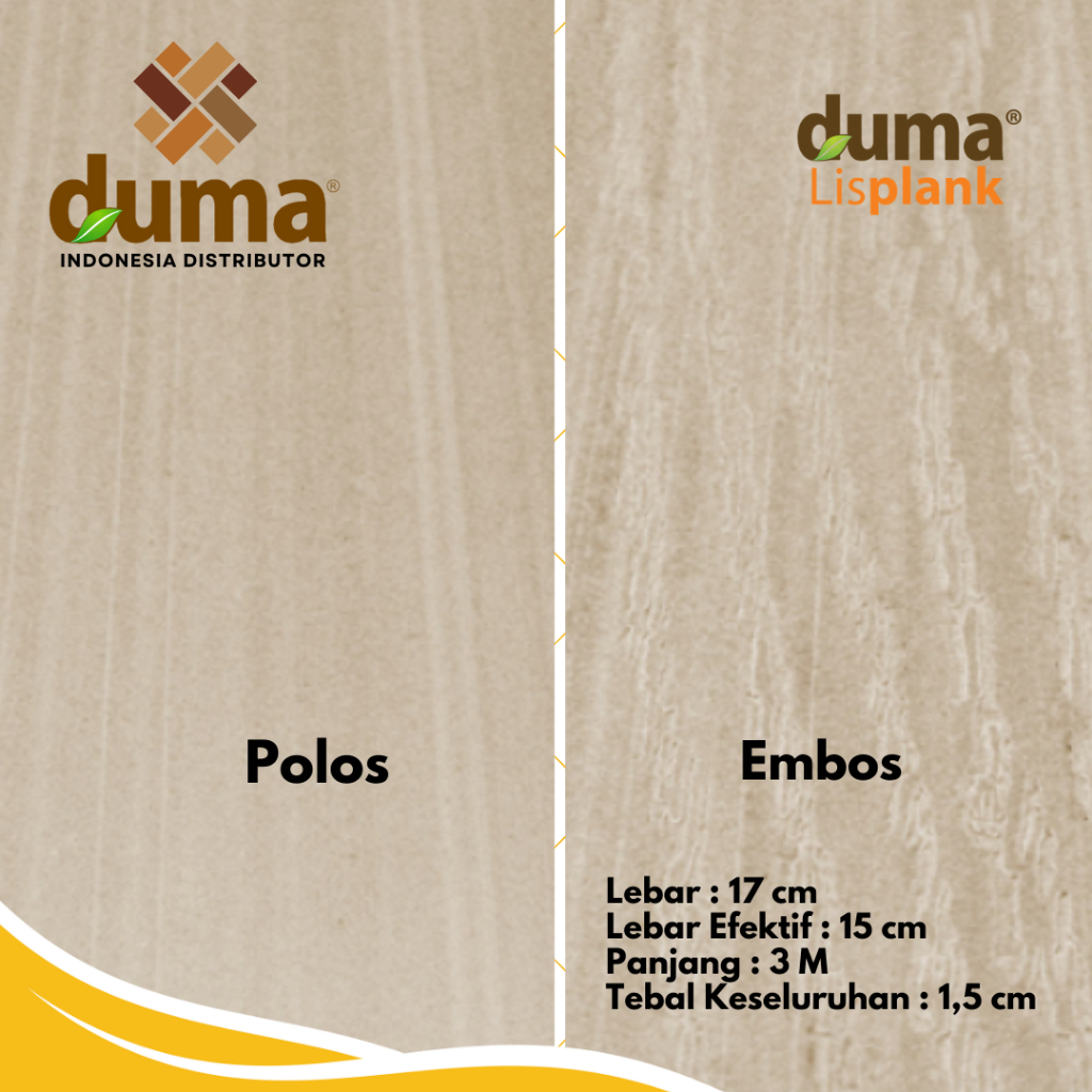 DUMA LISPLANK BAHAN WPC PELAPIS DINDING DAN PLAFON
