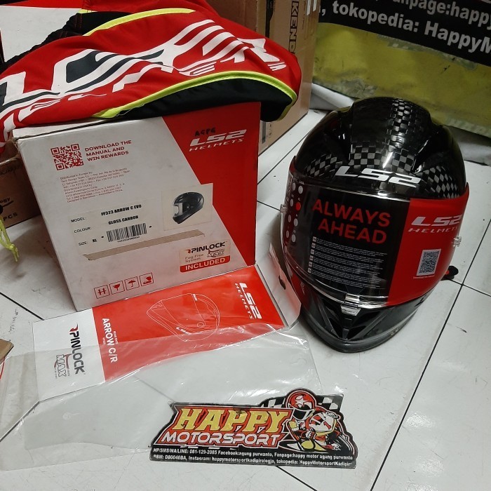 Helm fullface LS2 FF323 Arrow C Evo gloss carbon original