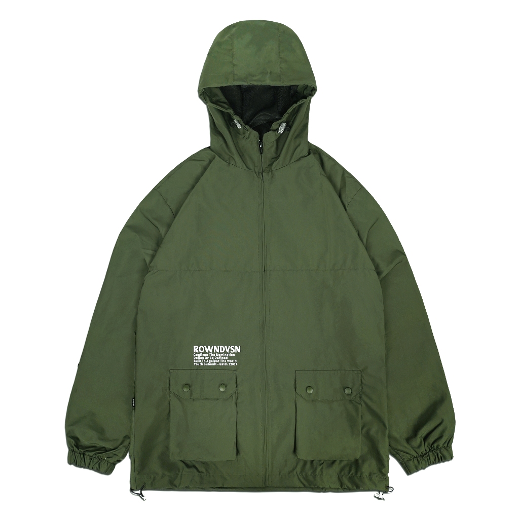 Rown Division Windbreaker Jacket || Gorva Green Jaket Parasut