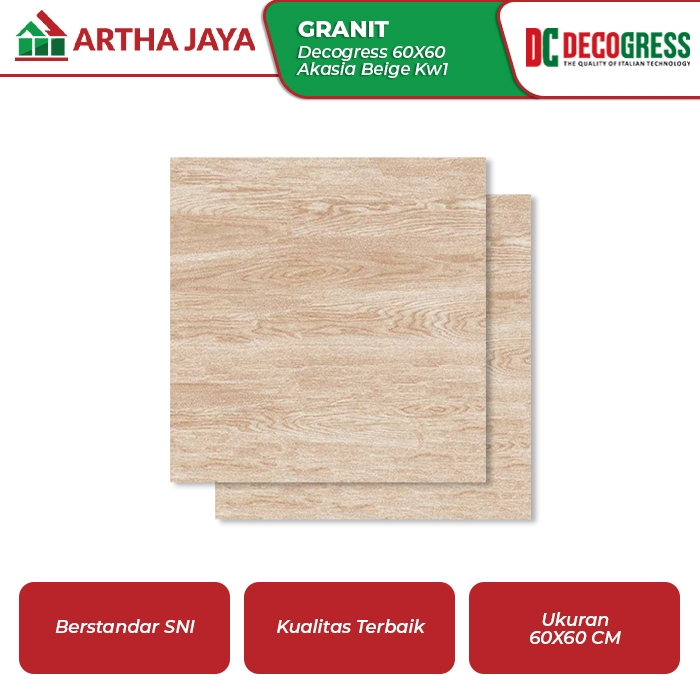 DECOGRESS Granit Lantai 60X60 AKASIA BEIGE KW1 @1.44