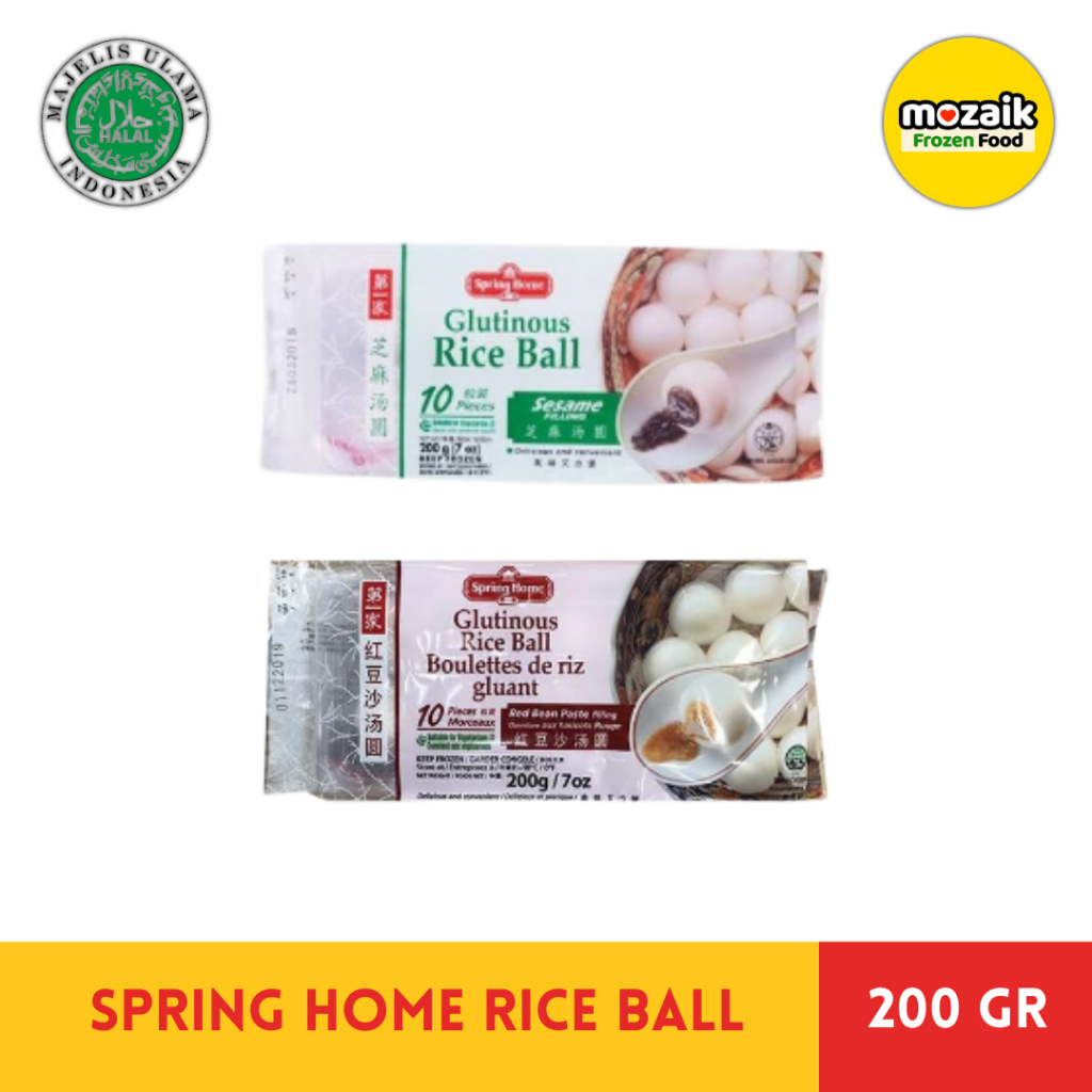 

Spring Home Rice Ball Red Bean/Sesame 200gr Mozaik Mart Frozen Food