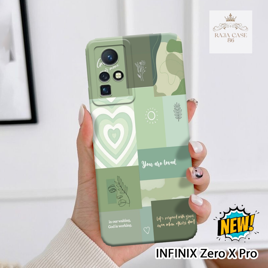 Softcase Infinix Zero x Pro - Rajacase - Case Infinix Zero x Pro - Motif Case Aesthetic - Case Infin