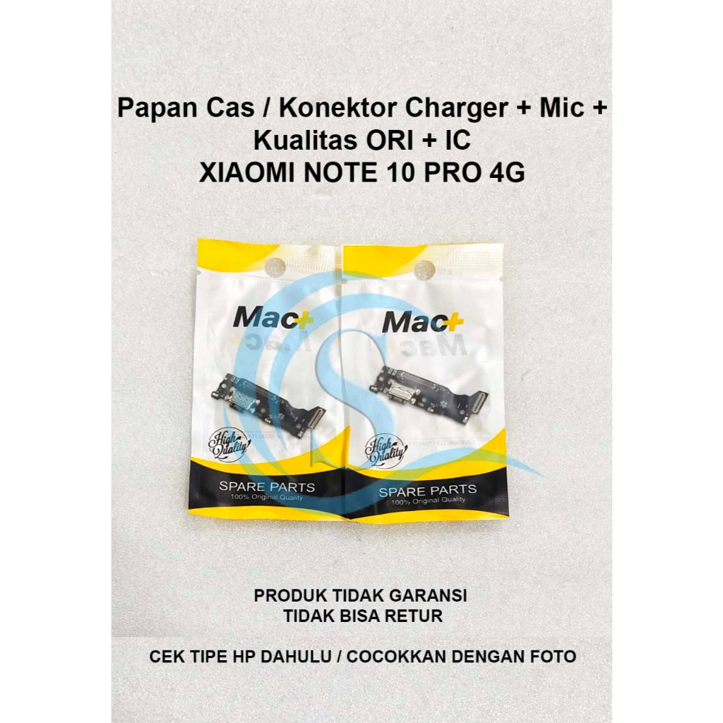 Papan Cas / Konektor Charger + Mic + Kualitas ORI + IC Xiaomi Redmi Note 10 Pro 4G