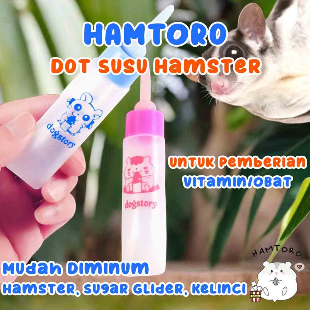 Hamtoro Dot Susu Baby Hamster Botol Minum Bayi Sugar Glider, Landak Mini, Kucing
