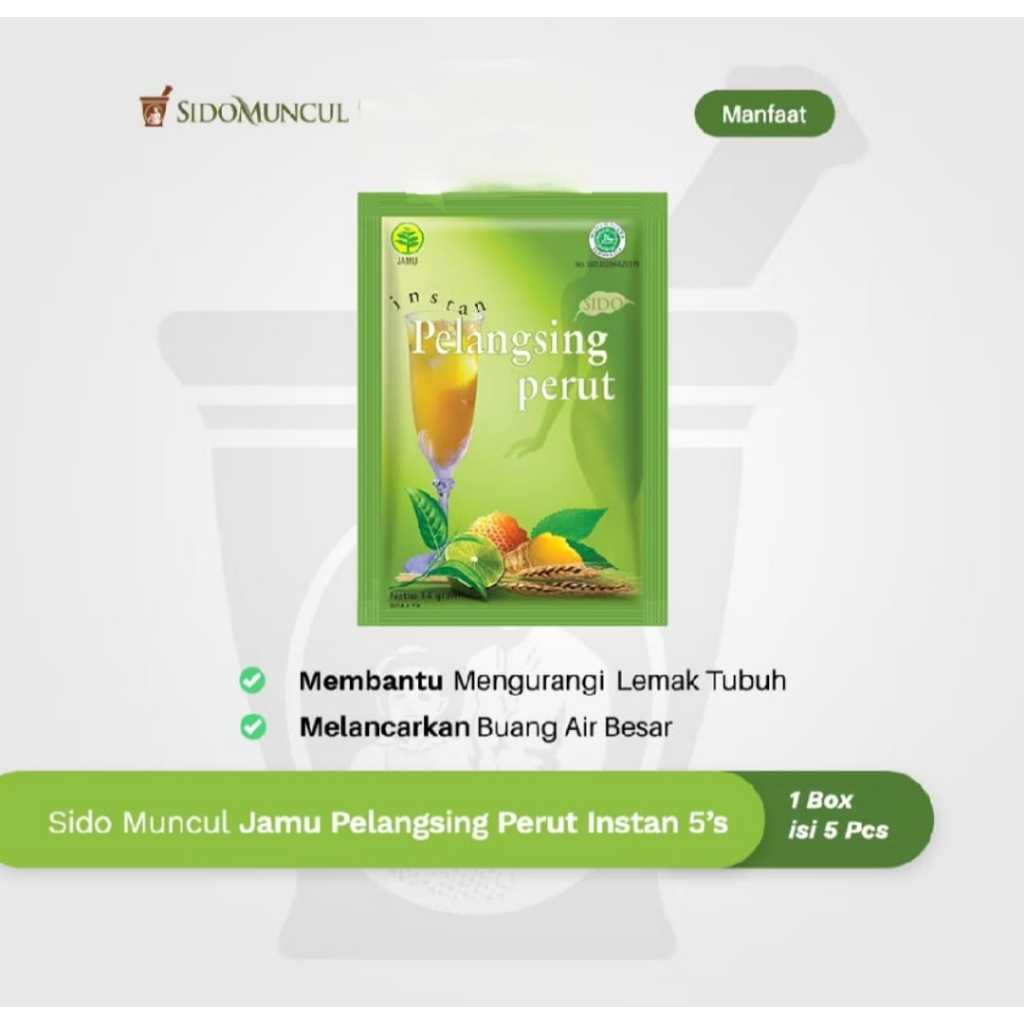 

Jamu Pelangsing Perut Instan 5's - Membantu Mengurangi Lemak Tubuh