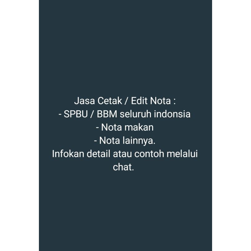 

cetak custom nota pom versi / struk custom