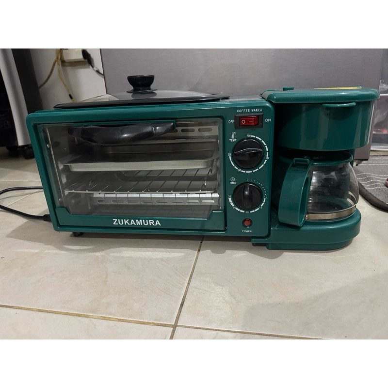 ZUKAMURA KZC-9L-K KZC-9 L Oven Listrik Mini 3 in 1 Breakfast Machine 9 Liter Coffee Maker 600 ml Mul