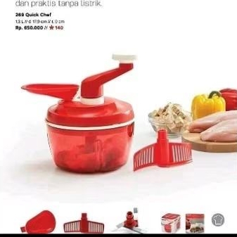 Quick Chef  Tupperware blender manual tanpa listrik