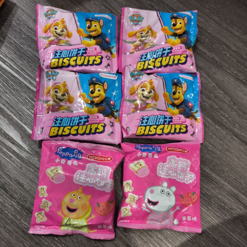 

paw patrol peppa pig biscuits biskuit strawberry