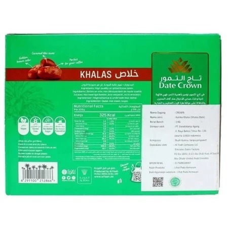 

Date Crown Khalas Kurma Kualitas Premium Import - 1 Kg
