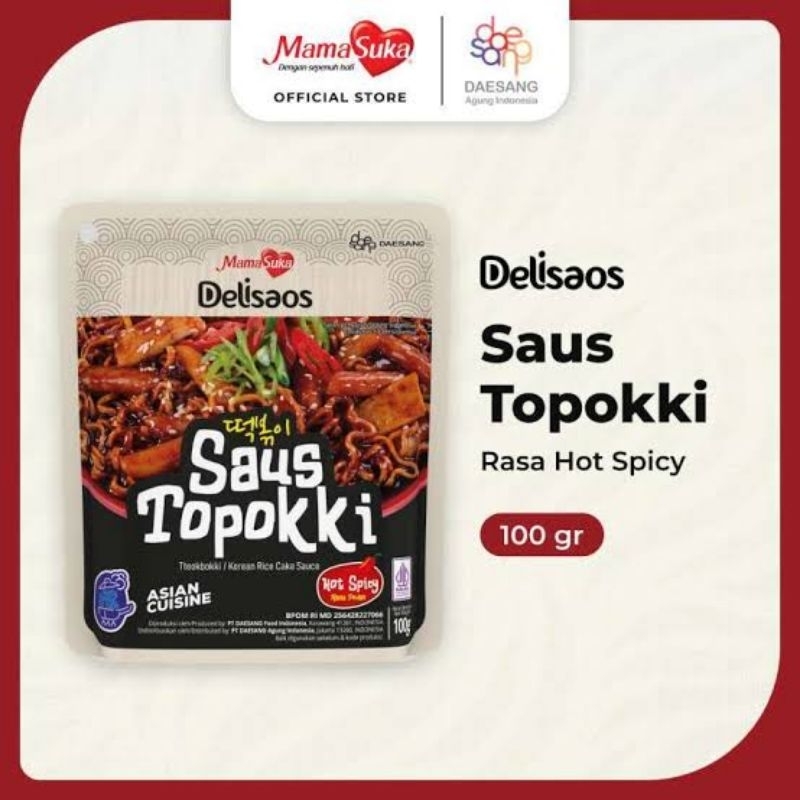 

Delisaos Saus Topokki Hot Spicy / Pedas 100gr