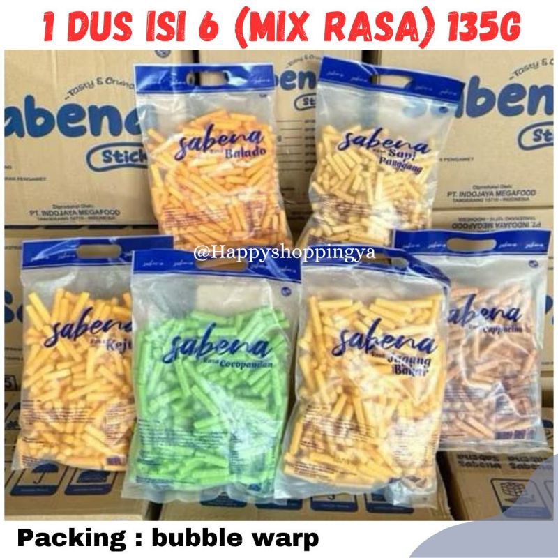 

PROMO SNACK MURAH (1 DUS ISI 6 KANTONG) | Snack Sabena 1 Dus isi 6 Varian Rasa Mix 135gr | Jajan Hari Raya
