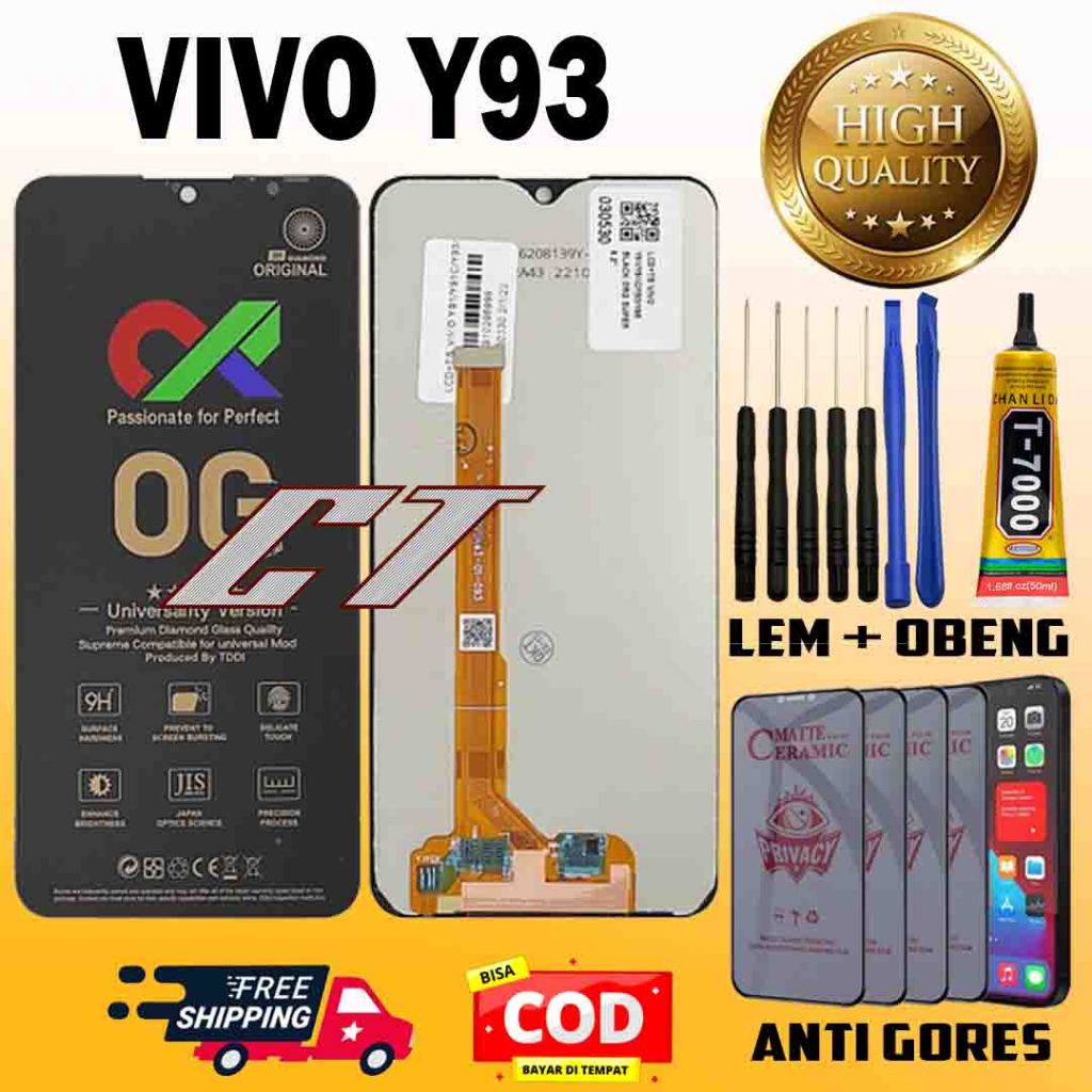 LCD TOUCHSCREEN VIVO Y93 LAYAR SENTUH ORIGINAL ORI ALL MEREK FULLSET