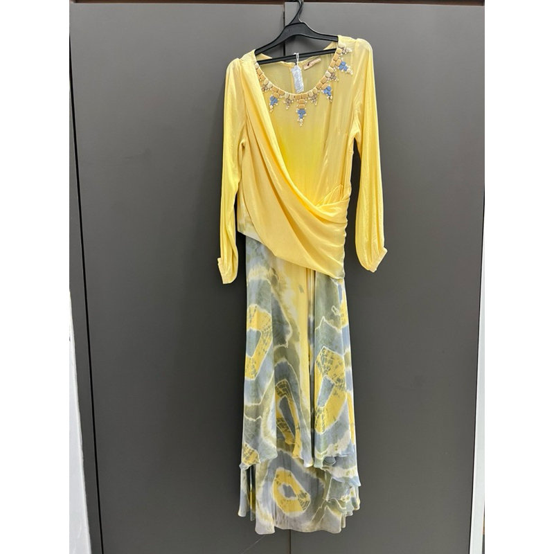 PRELOVED GAMIS DRESS KAFTAN DIAN PELANGI SIZE M - RAYA COLLECTION BAJU LEBARAN