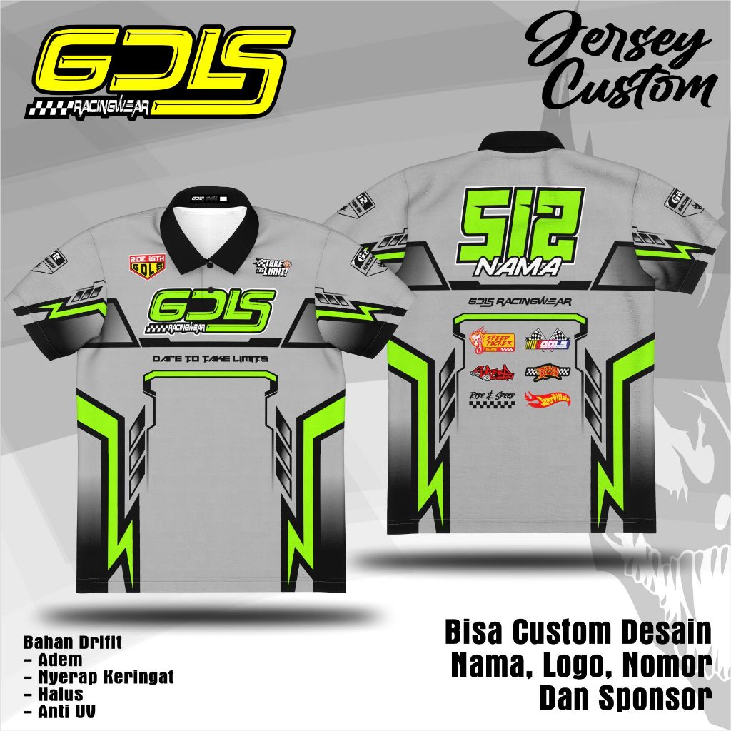 Jersey Custom Jersey Racing Kerah Polo