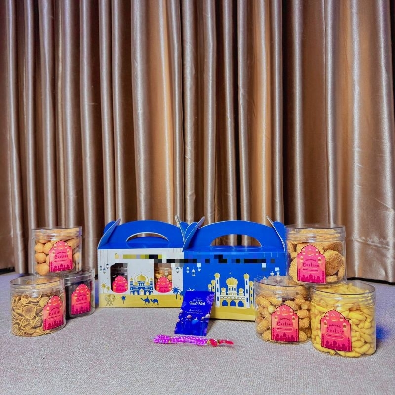 

paket hampers 2 snack free tasbih dan kartu ucapan