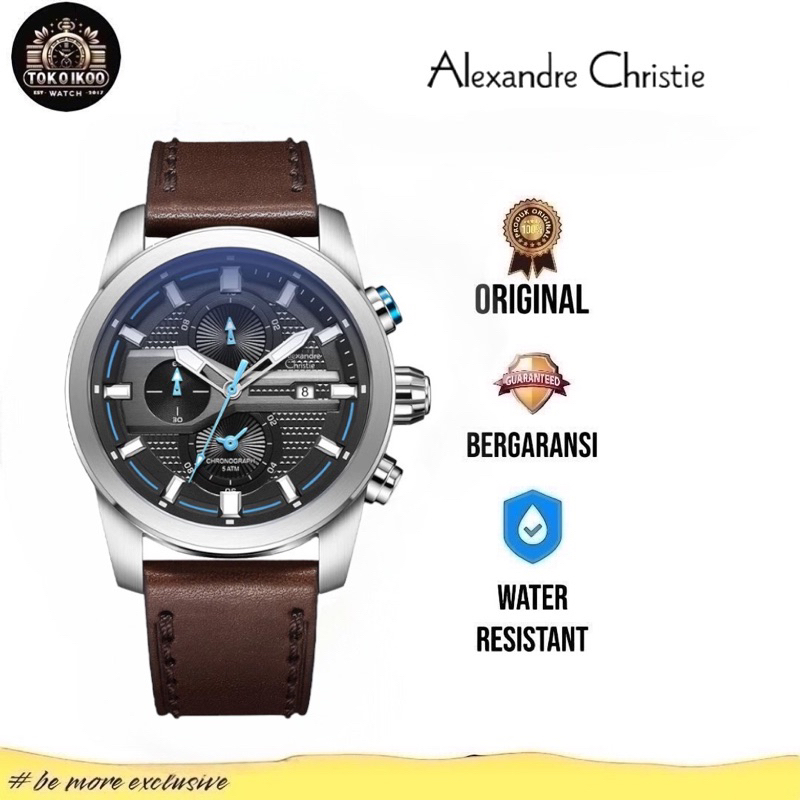 alexandre christie AC 6562 MCLSSBABU Jam Tangan Kronograf Pria