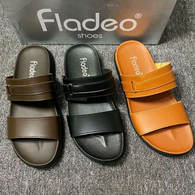 Sandal Pria Slop Fladeo Terbaru / Sandal Cowok Tali 2 Kekinian