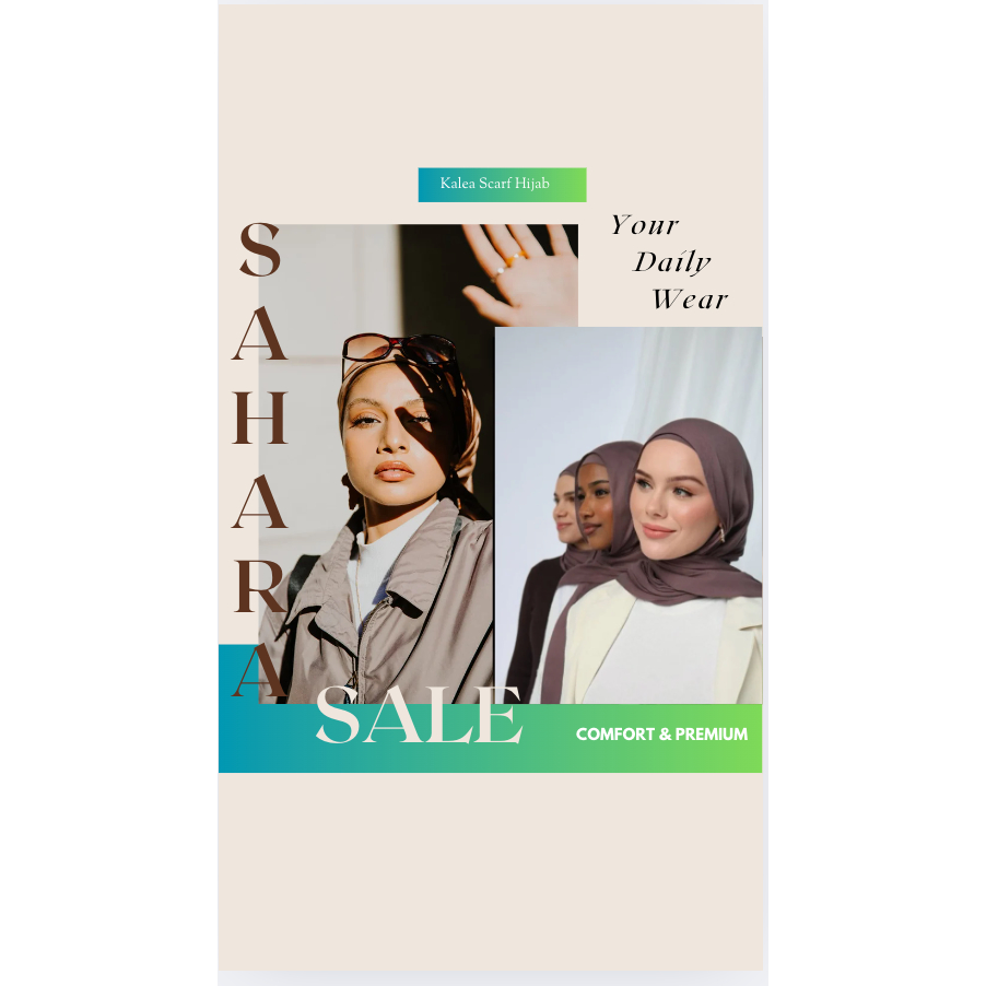 HIJAB 120x120 SAHARA SUPERFINE, Kerudung Grosir