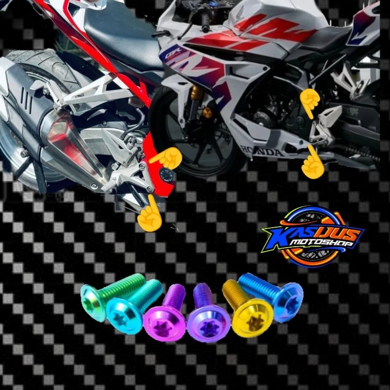 baut titanium foot step baut step depan titanium cbr 250 rr r satu set 4 biji
