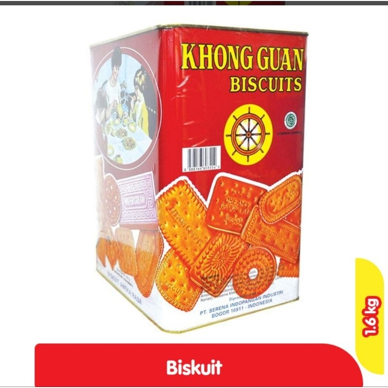 

KHONG GUAN Biscuit Assorted Merah 1,6 kg