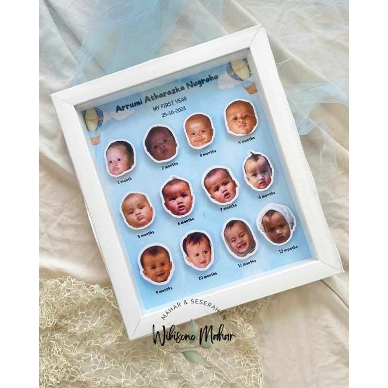 Baby Frame/ Milestone Bayi Frame/ Frame Bayi Kado/ Frame Kenangan Bayi/ Kado untuk Bayi Lahir Ultah