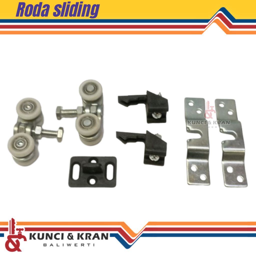 Roda pintu sliding Milano DGL-280-D lengkap roda pintu geser komplit roda nylon smooth