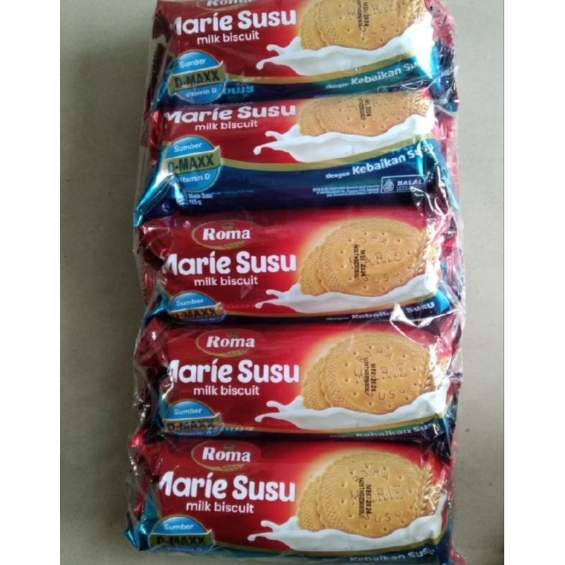 

ROMA MARIE SUSU 115 GRAM MAKANAN RINGAN SNACK SUSU BISKUIT CEMILAN JAJANAN