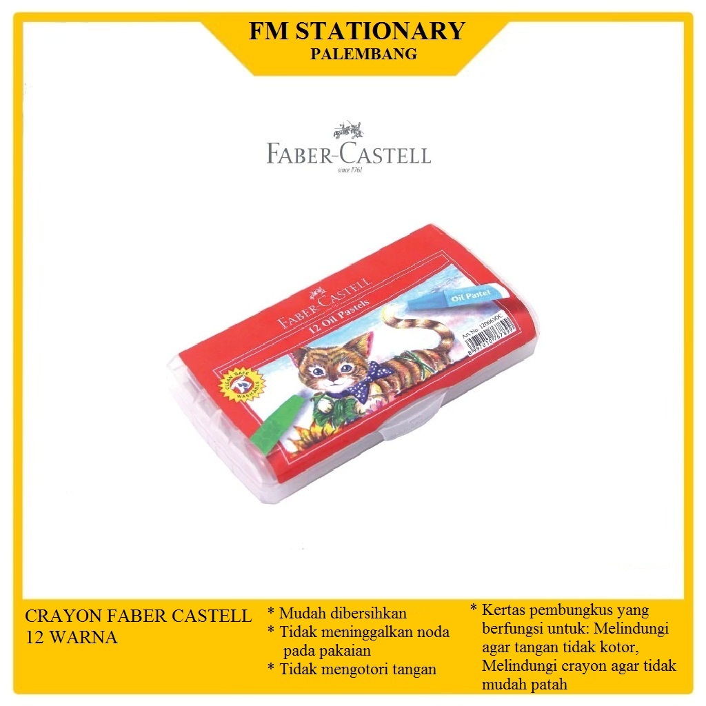 

Crayon faber castell oil pastel 12 warna