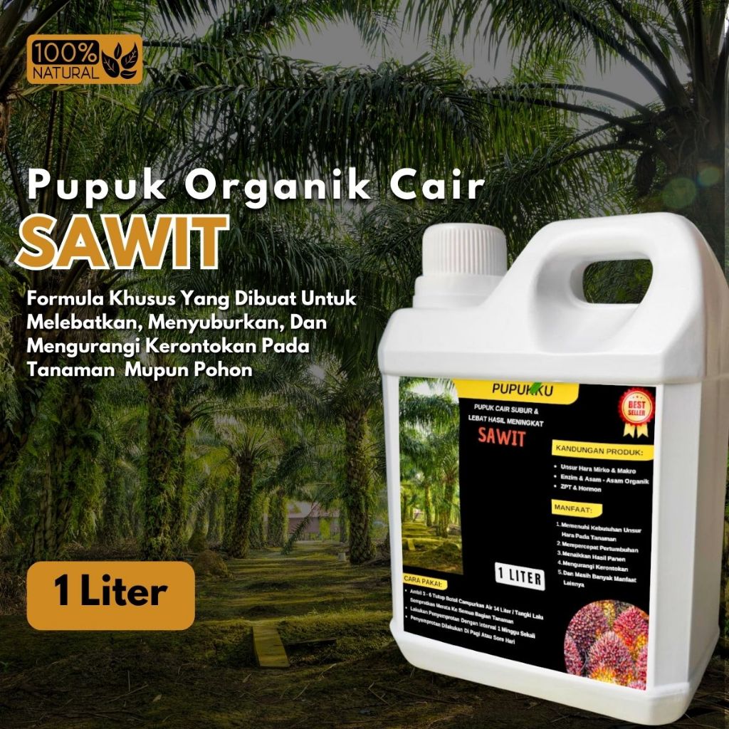 Pupuk Sawit Agar Cepat Berbuah lebat Booster Kelapa Sawit Pupuk Organik Cair Pelebat Buah sawit