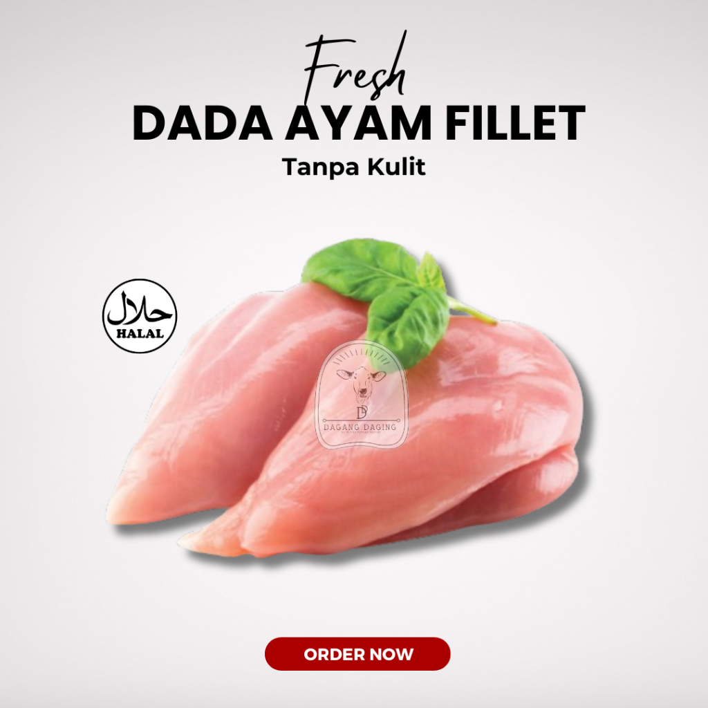 

Daging Ayam Dada Fillet Boneless Fresh Halal 1kg