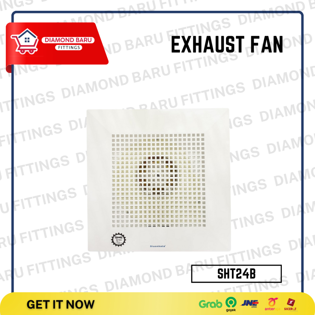 Exhaust Fan Plafon SHT-24B Minimalis / Kipas Penghisap Udara Ruangan Plastik ABS / Blower Plafon 30x