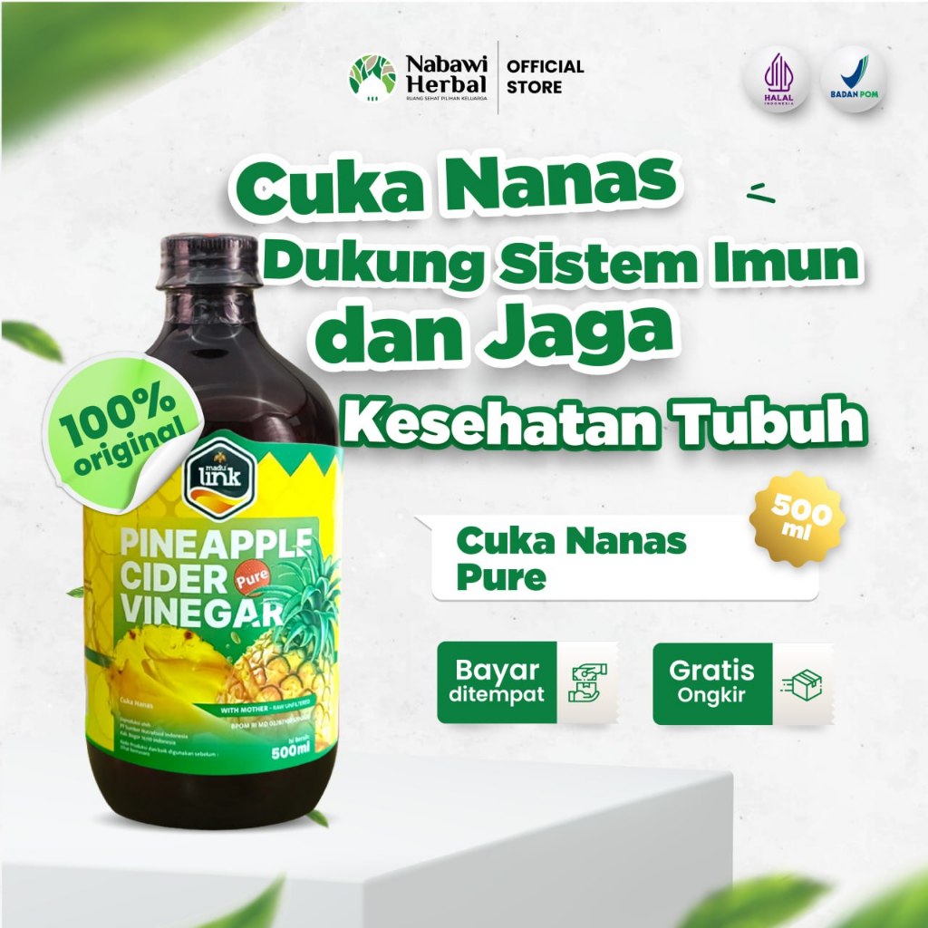 

LINK - Cuka Nanas Pure With Mother - Pineapple Cider Vinegar With Mother 500ml