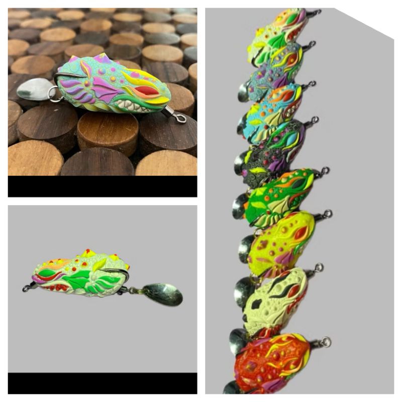 Soft Frog Dragon/Escobar Thailand 3D(3 dimensi) Lure 3,5m